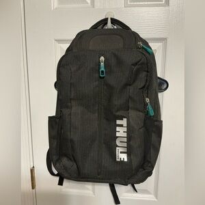 Thule Gray Backpack with Teal Accents,excellent condition!
